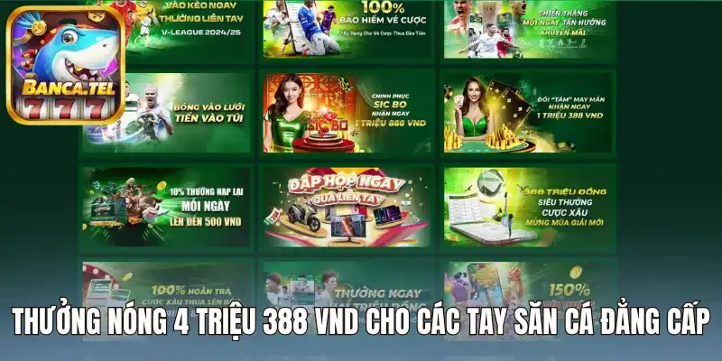 Thưởng nóng 4 triệu 388 vnd cho các tay săn cá đẳng cấp